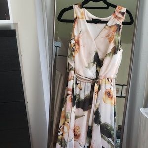 Sangria Floral Hi-Low Dress